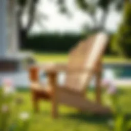 Elegant XL Adirondack chair in a serene outdoor setting