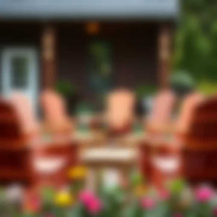 Gathering Around XL Adirondack Chairs Group of XL Adirondack chairs arranged for a cozy gathering